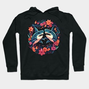 Shark Couple Valentine Hoodie